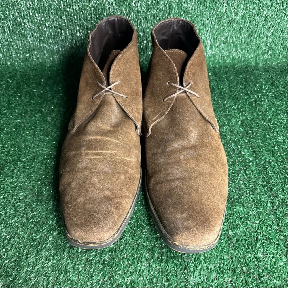 Ermenegildo Zegna Brown Suede Chukka Boots Size‎ US 11